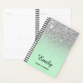 パステルミントシルバーグラデーショングリッター プランナー手帳 (ディスプレー)