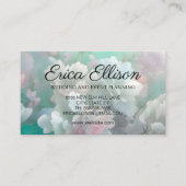 パステルミントホワイトピンクフェミニンフローラ 名刺 (正面)