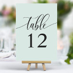 パステルミントミニマリスト結婚書道 テーブルナンバー<br><div class="desc">これらのパステルミントグリーンのテーブエレガントル番号でゲストの結婚席に案内する。ミニマルなデザインと書モダン道を備え、これらのテーブル番号はあなたの結婚式のレセプションに洗練されたtouchを追加する。ソフトな背景とクリーンでクリーンなエレガントタイポグラフィは、簡単の可読性を確保し、あなたのデコ結婚アを向上させる。どのテーマにも結婚最適な、これらのテーブ救済ル番号は、あなたの特別な日のための洗練された組織的な座席の配置を作成する。</div>