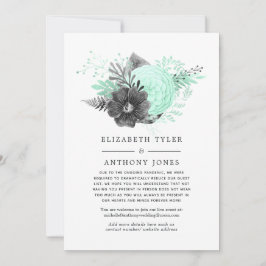 パステルミント&チャー減らク結婚のゲストリスト 案内状