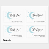 パステルムーンスターズ赤ちゃんシャワー 長方形シール (シート)