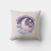 パステルムーンライトナイト – 夢の三日月 クッション (正面)