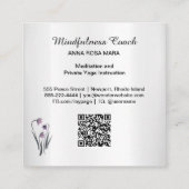 *～*パステルムーンQRコード曼荼羅フォイルフローラスクエア スクエア名刺 (裏面)