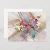 パステルメジャーでのCANTATA　抽象水彩画 ポストカード (正面/裏面)