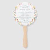 パステルメドウフラワーズワイルドフラワーズ結婚式 プログラム ハンドファン (裏面)