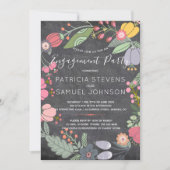 パステルメドウリースシャルボード婚約パーティ 招待状 (正面)