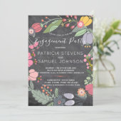 パステルメドウリースシャルボード婚約パーティ 招待状 (スタンド正面)