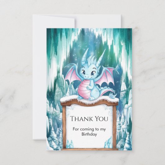 パステルメルヘンドラゴンの誕生日 サンキューカード (正面)