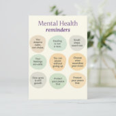 パステルメンタルヘルスケアリマインダー サンキューカード (スタンド正面)