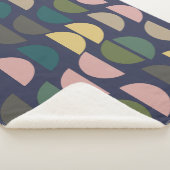 パステルモダンアーストーンの幾何学的パターン シェルパブランケット (3/4)