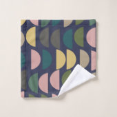 パステルモダンアーストーンの幾何学的パターン バスタオルセット (ウォッシュタオル)