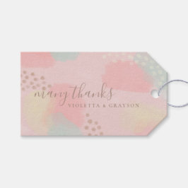 パステルモダンア結婚ート ギフトタグ