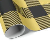 パステルモダンイエローバッファロープレイドイースター ラッピングペーパー (ロールコーナー)