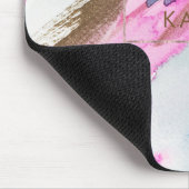 パステルモダンウォーターカラーフローカラー マウスパッド (コーナー)