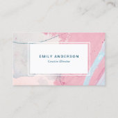 パステルモダンウォーターカラーブラシ 名刺 (正面)