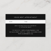 パステルモダンウォーターカラーブロ |アポイントメントカード 予約カード (裏面)