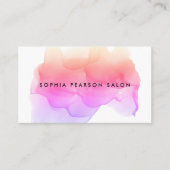 パステルモダンウォーターカラーブロ |アポイントメントカード 予約カード (正面)