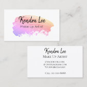 パステルモダンウォーターカラーミニマル名刺 名刺 (正面/裏面)