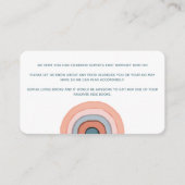 パステルモダンウォーターカラーレインボー誕生日詳細 エンクロージャーカード (正面)