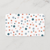 パステルモダンウォーターカラーレインボー誕生日詳細 エンクロージャーカード (裏面)