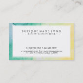 パステルモダンウォーターカラー背景 名刺 (裏面)