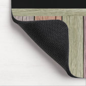 パステルモダンウッドプランクカスタマイズ可能な名前 マウスパッド (コーナー)