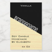 パステルモダンエスタイリッシュロ黒色キャンドル フードラベル (シングルラベル)