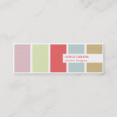 パステルモダンエレガントインテリアデザイストライプナー スキニー名刺 (正面)