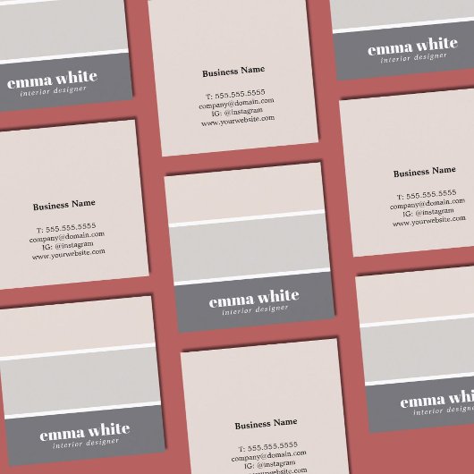 パステルモダンエレガントインテリアデザイストライプナー スクエア名刺