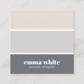 パステルモダンエレガントインテリアデザイストライプナー スクエア名刺 (正面)