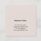 パステルモダンエレガントインテリアデザイストライプナー スクエア名刺 (裏面)