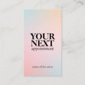 パステルモダンエレガントグラディエント 予約カード (正面)