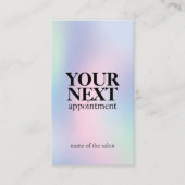 パステルモダンエレガントグラディエント 予約カード (正面)