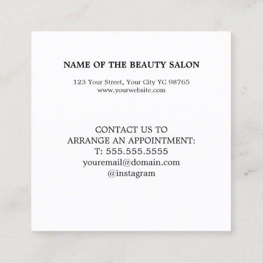 パステルモダンエレガントロイヤリティカード ロイヤリティカード (裏面)