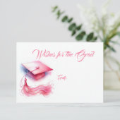 パステルモダンエレガント卒業キャップ エンクロージャーカード (スタンド正面)