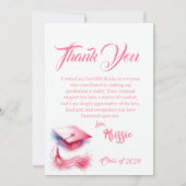 パステルモダンエレガント卒業キャップ サンキューカード (裏面)