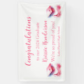 パステルモダンエレガント卒業キャップ 横断幕 (縦)