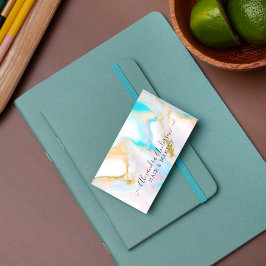 パステルモダンオパール&金ゴールド 名刺