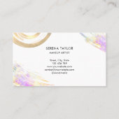 パステルモダンオフェイクパルストーンプロフェッショナルエレガント 名刺 (裏面)