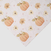 パステルモダンオレンジカボチャフローラ秋パターン 薄葉紙 (詳細)