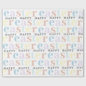 パステルモダンカラフルハッピーイースター ラッピングペーパー (フラット)