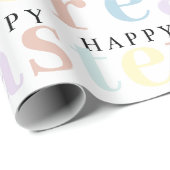 パステルモダンカラフルハッピーイースター ラッピングペーパー (ロールコーナー)