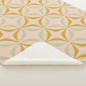 パステルモダンカラーのミッドセンチュリーパターン シェルパブランケット (3/4)