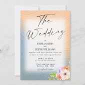 パステルモダンカラーの結婚式招待状 招待状 (正面)