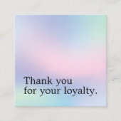 パステルモダンカラーはっきりした美しいロイヤリティ ロイヤリティカード (正面)