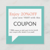 パステルモダンカラーエレガント美しいクーポン 割引カード (正面)