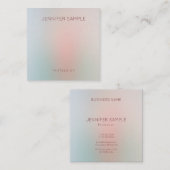 パステルモダンカラーシンプルデザイントレンディーテンプレート スクエア名刺 (正面/裏面)