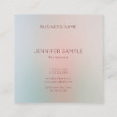 パステルモダンカラーシンプルデザイントレンディーテンプレート スクエア名刺 (裏面)