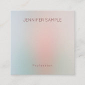 パステルモダンカラーシンプルデザイントレンディーテンプレート スクエア名刺 (正面)