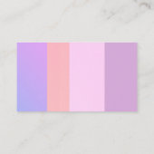 パステルモダンカラーストライプピンク&パープルカスタムカラー 名刺 (裏面)